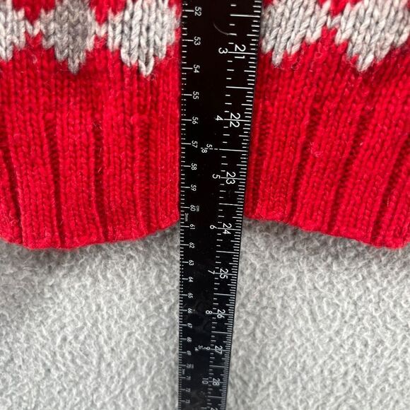 Vintage Marsh Landing Sweater Ramie Wool Knit Blend Holiday Faux Fur Collar - Picture 8 of 13